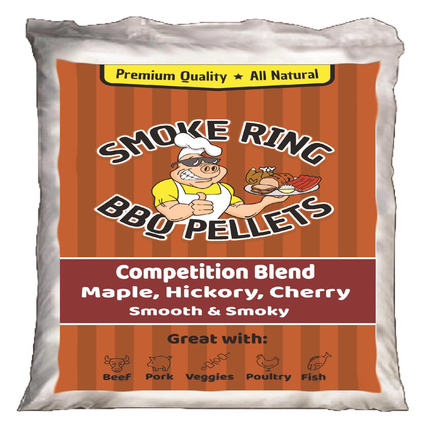 Smoke Ring BBQ Pellets Hardwood Pellets All Natural Cherry/Hickory/Maple 40 lb Smoke Ring BBQ Pellets Hardwood Pellets All Natural Cherry/Hickory/Maple 40 lb