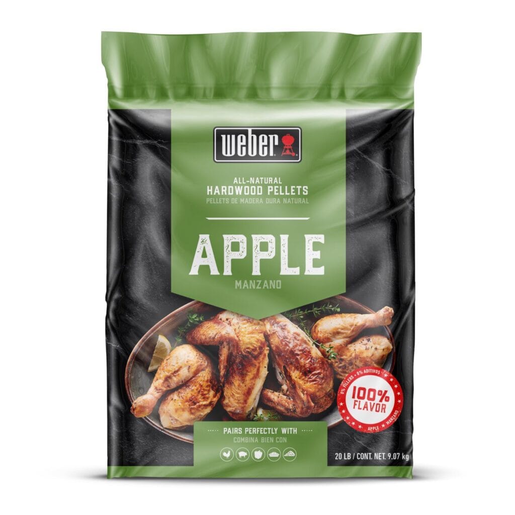 Weber Hardwood Pellets All Natural Apple 20 lb