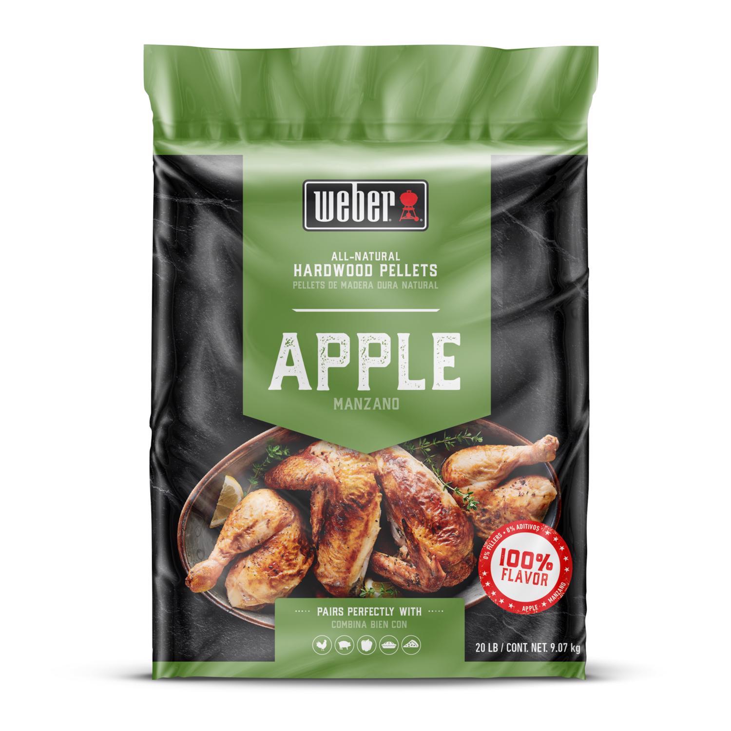 Weber Hardwood Pellets All Natural Apple 20 lb Weber Hardwood Pellets All Natural Apple 20 lb