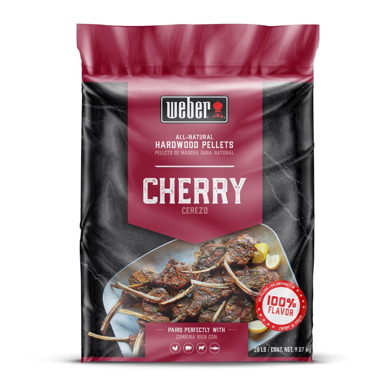 Weber Hardwood Pellets All Natural Cherry 20 lb Weber Hardwood Pellets All Natural Cherry 20 lb