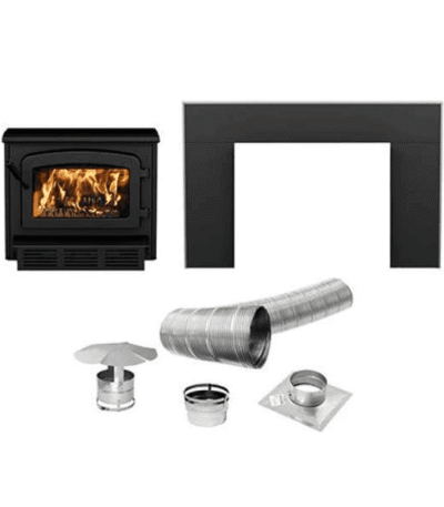 Drolet Escape 1800-i Wood Burning Fireplace Insert Trio (25-35 Ft)