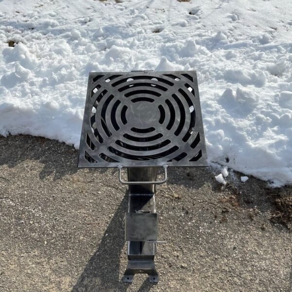 Removable grill top for 1612 rocket stove cooking