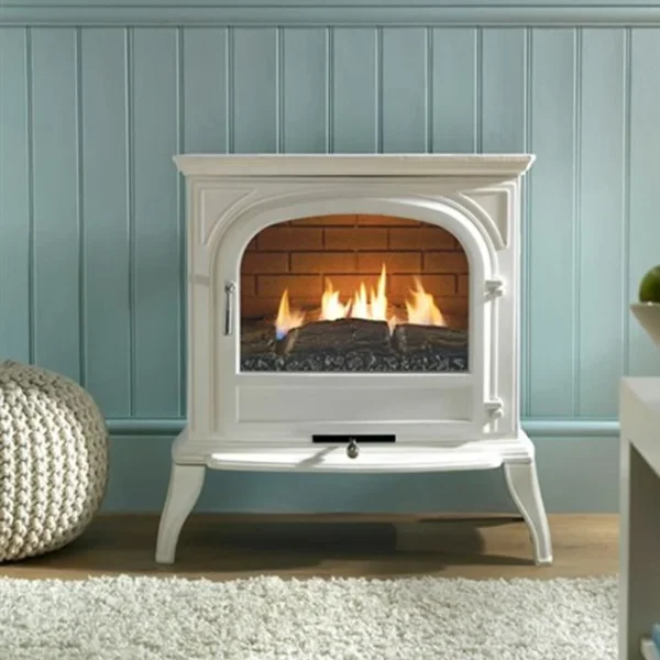 White Flueless Gas Stove