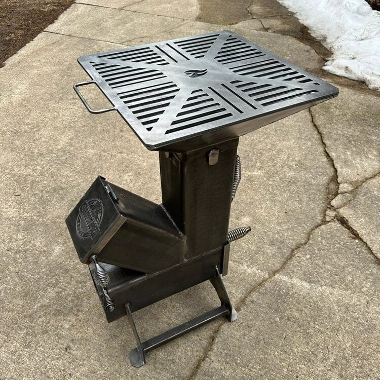 Removable Bulldog 16” Grill Top Attachment for Rocket Stove – Heavy-Duty Cooking Accessory
