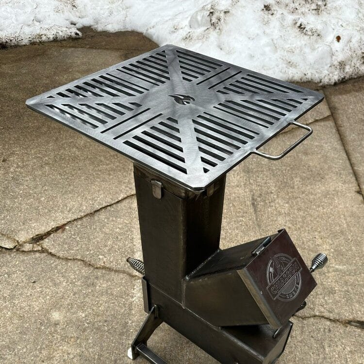 Removable Bulldog 16” Grill Top Attachment for Rocket Stove – Heavy-Duty Cooking Accessory