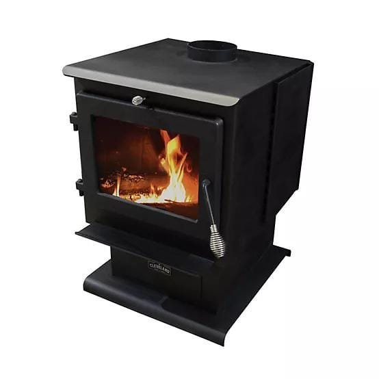 Cleveland Iron Works F500110 Stove 2500 sq ft Pedestal Wood Burning