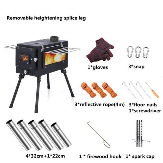 efficient tent camping Wood Stove-Tryhomy4