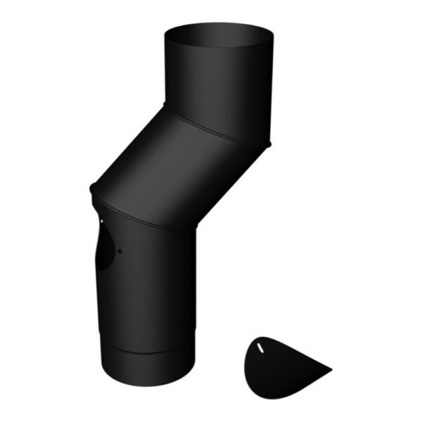 5-Inch Matt Black Offset Stove Flue Pipe