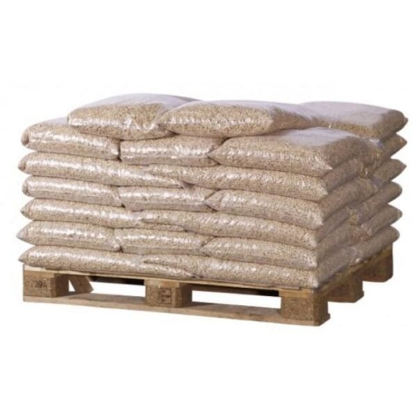 Pallet of 15kg Bags of Wood Pellet