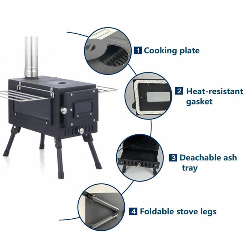 efficient tent camping Wood Stove-Tryhomy4