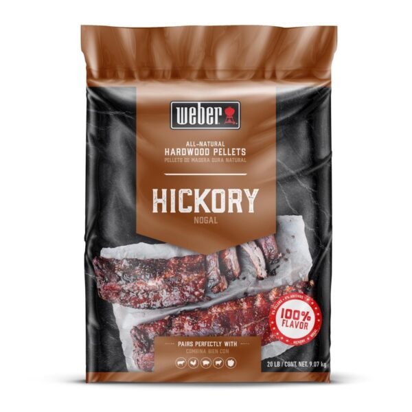 Weber Hardwood Pellets All Natural Hickory 20 lb