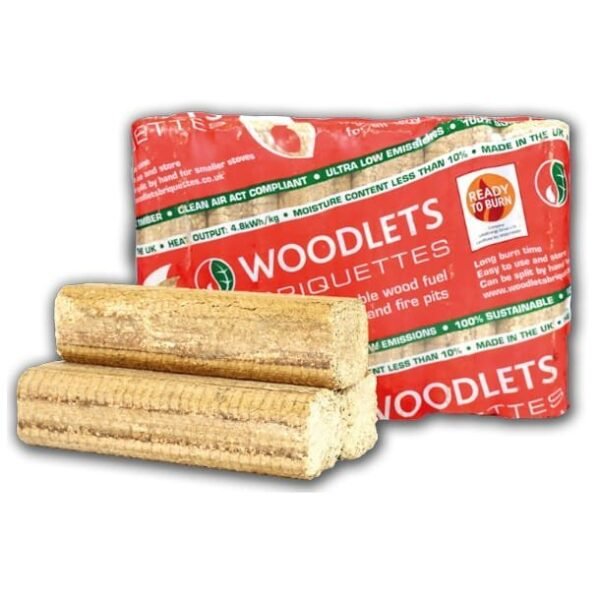 Woodlets Wood Briquettes 2x10kgs Packs